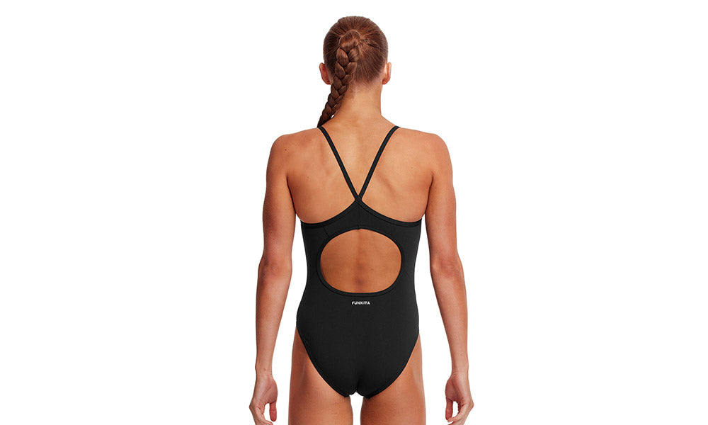 Girl's Diamond Back One Piece- Still Black