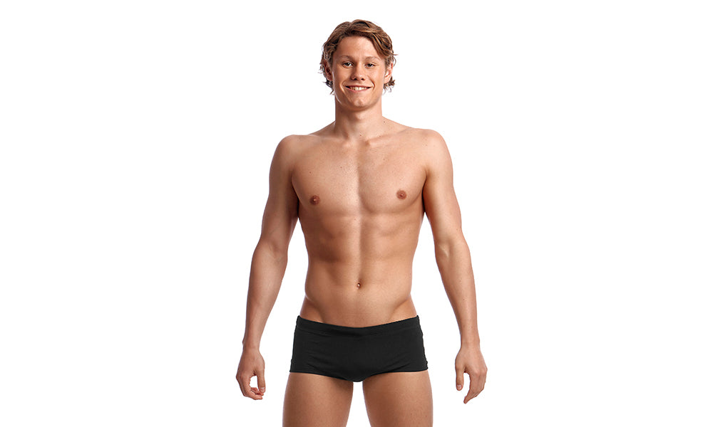 Men's Plain Front Trunks-Still Back Solid