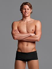 Men's Plain Front Trunks-Still Back Solid