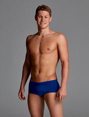 Men's Plain Front Trunks-Still Ocean