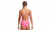 Girl's Single Strap One Piece- Swan Lake