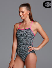 Single Strap One Piece- Zebra Crossing (ECO)